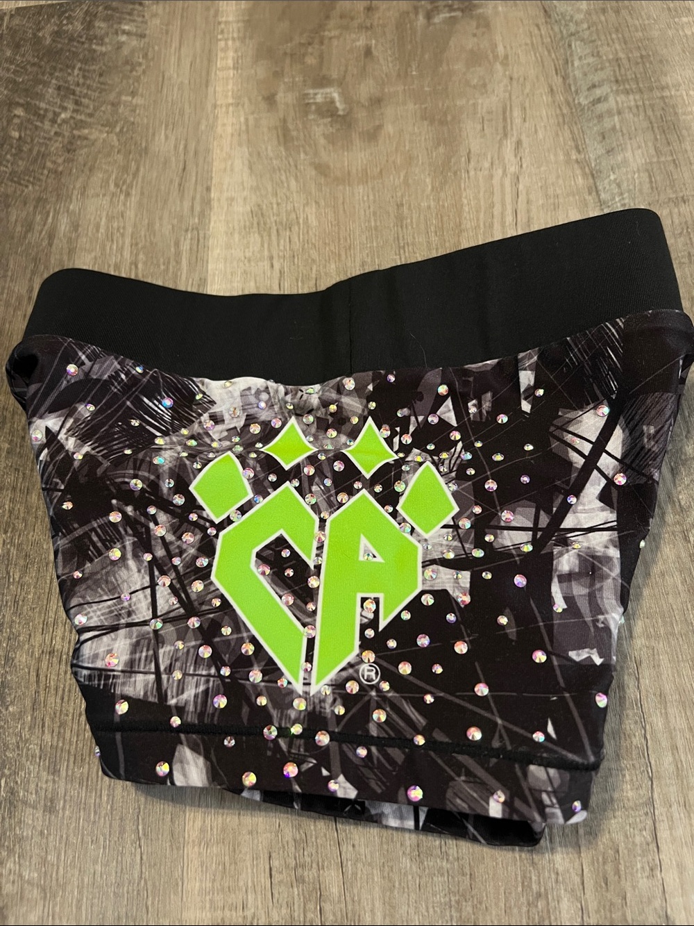 Rebel Athletic Cheer Athletics shorts with rhinestones size YM - Picture 2 of 9